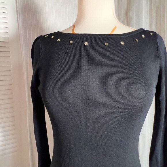 Ziani Couture | Women’s | Blouse | S | Boutique Black Sleek Gothic 3/4 Sleeve To - Picture 2 of 5